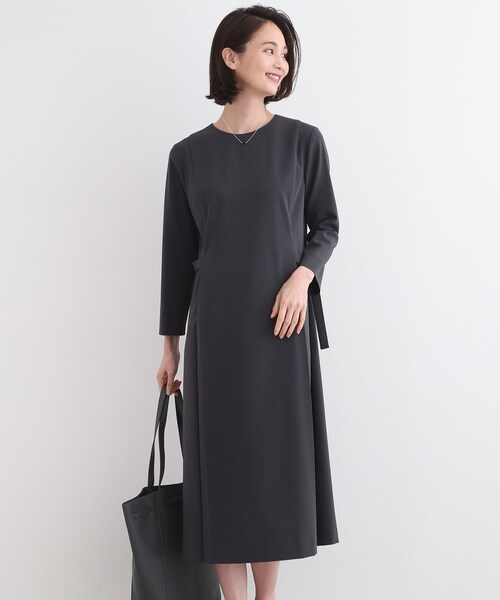 INDIVI ワンピース 「SETUP可能/洗える/ベルトデザイン」I INDIVI ワンピース 「SETUP可能/洗える/ベルトデザイン」I