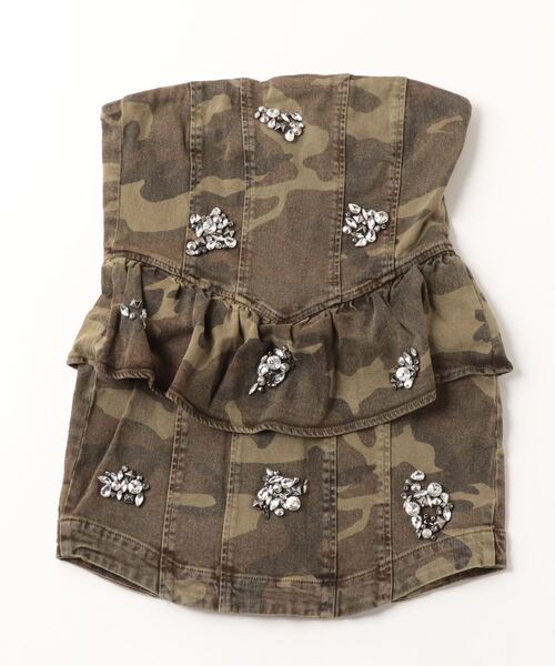 ALLSAINTS ワンピース ANDY CAMOUFLAGE EMBELLISHED DENIM DRESS ALLSAINTS ワンピース ANDY CAMOUFLAGE EMBELLISHED DENIM DRESS