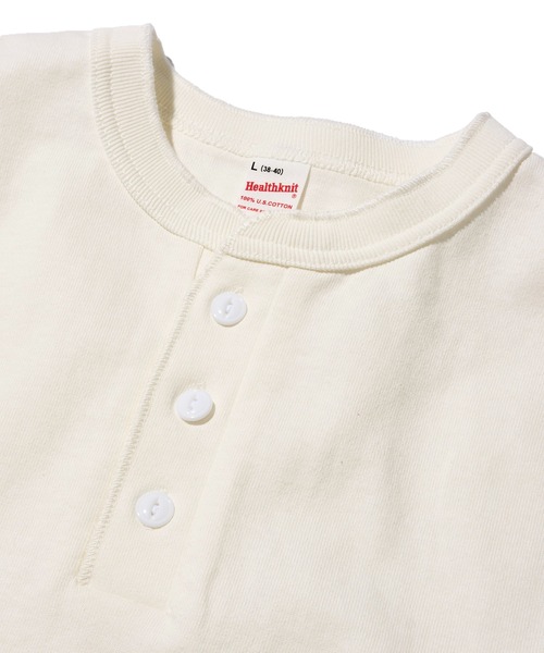Healthknit（ヘルスニット） ヘンリーネック tシャツ 「Healthknit