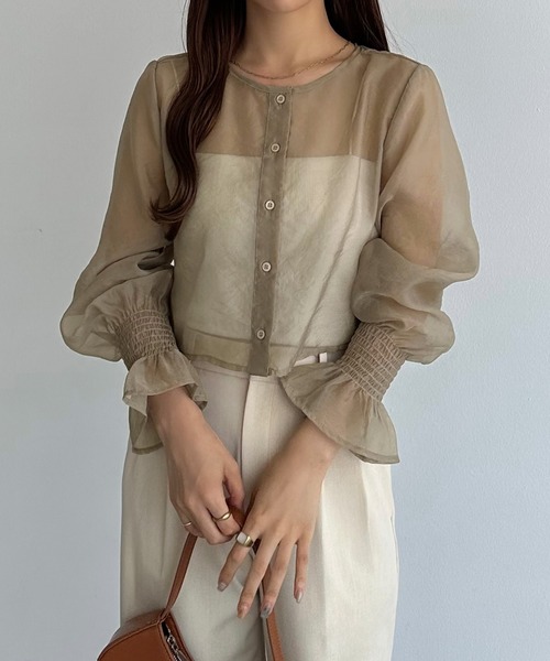 ブラウス シャツ シアー2WAYシャツ レディース UNITED ARROWS（ユナイテッドアローズ）の「シアー 2WAY シャツ