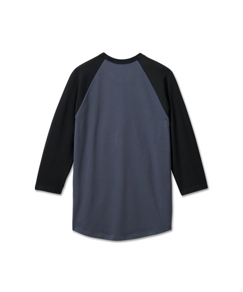 ハーレーダビッドソン　翼　ウイング　ロンT　厚手　両面プリント　黒系　2XL ハーレーダビッドソン Tシャツ（その他メンズトップス