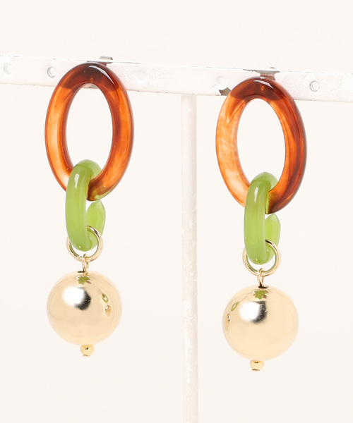 Shaesby スタッドピアス K14 スライスダイヤモンド Shaesby スタッドピアス K14 スライスダイヤモンド（LiniE