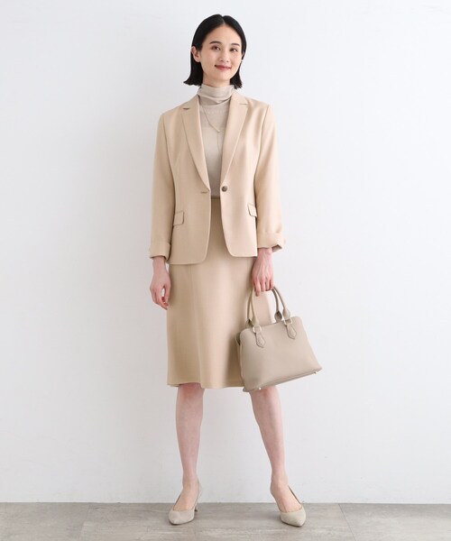 INDIVI スーツ 「洗える／UVケア／定番スーツ」ウール調テーラード