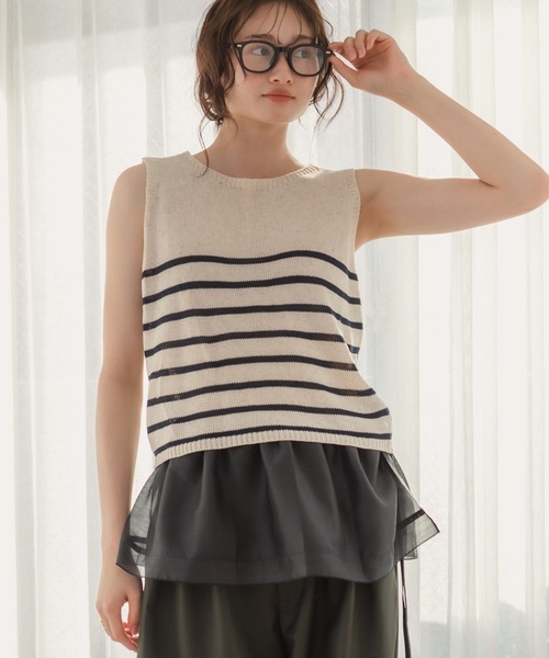 HEILIS（ヘイリス） サマーニット ニット セーター ショート丈