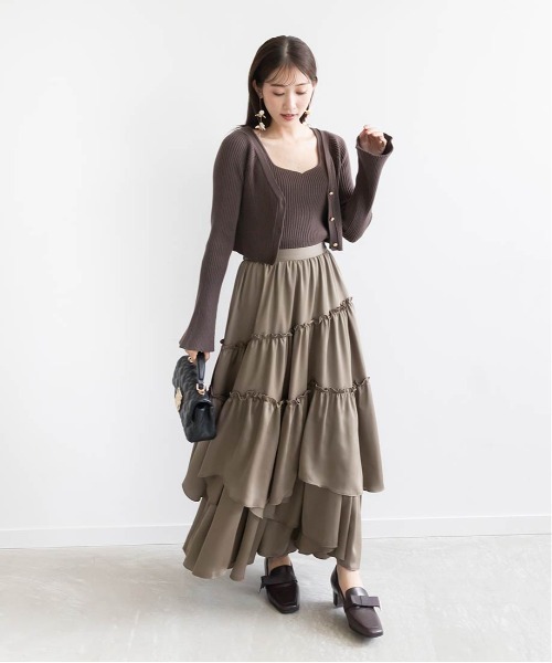 ランダ　ティアードスカート RANDA スカート ランダムティアードスカート : ZOZOTOWN Yahoo