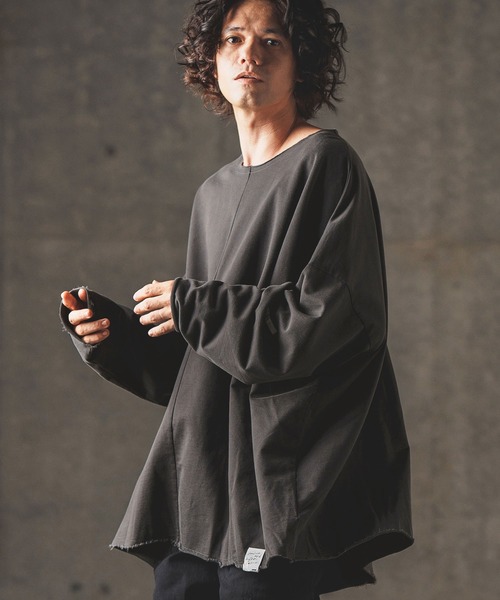 GLIMCLAP トレーナー スウェット msw1536- Pigment dye oversized 