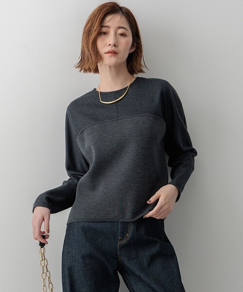 tシャツ 「洗える」ウールミルドジャージー ビスチェライクコンビ