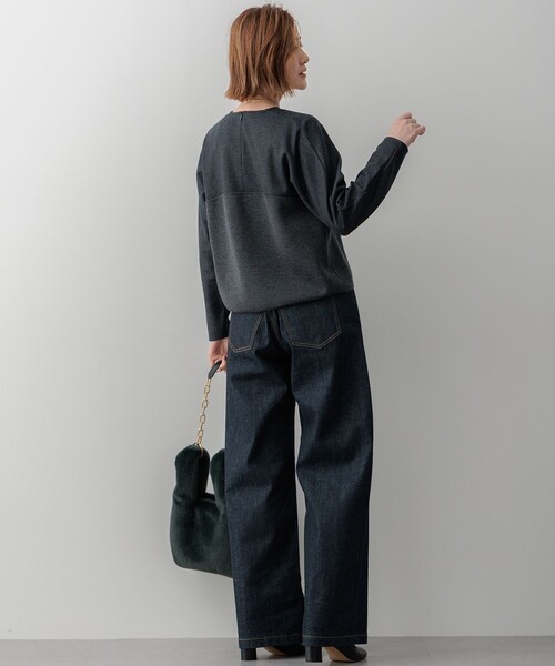 tシャツ 「洗える」ウールミルドジャージー ビスチェライクコンビ