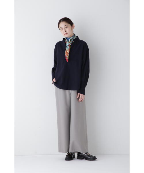 HUMAN WOMAN ヒューマンウーマン . フラノ ウール パンツ Ｓ human woman パンツ ライトフラノセミワイドパンツ レディース