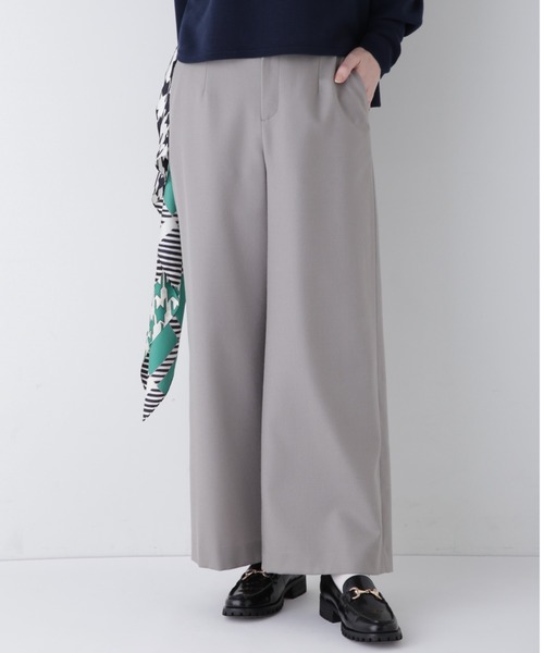 パンツ HUMAN WOMAN human woman パンツ ライトフラノセミワイドパンツ レディース