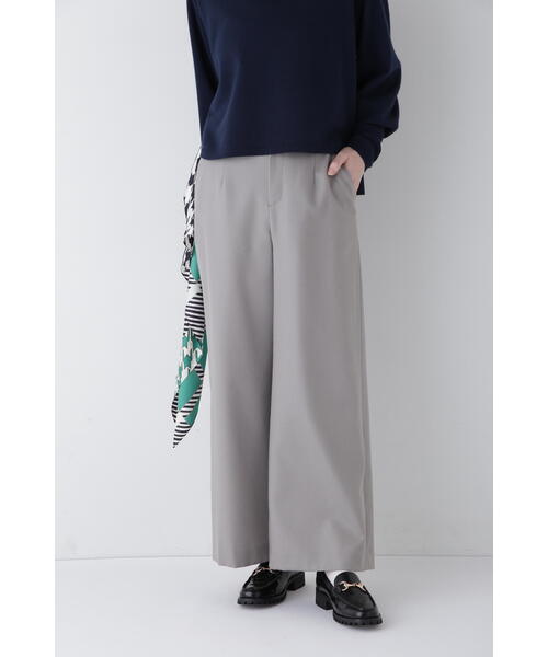 HUMAN WOMAN ヒューマンウーマン . フラノ ウール パンツ Ｓ human woman パンツ ライトフラノセミワイドパンツ レディース