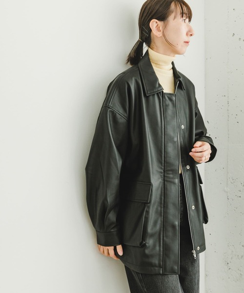 {新韓国 ファッション レディース フェイクレザー ジャケット コート アウO 韓国 ファッション レディース フェイクレザー ジャケット
