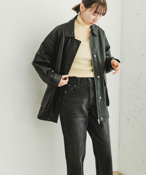 ITEMS URBANRESEARCH コート アウター フェイクレザージャケット