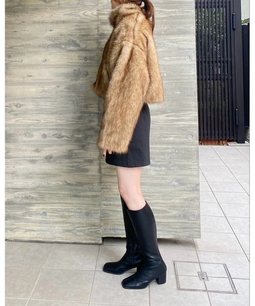 She's Closet ブルゾン アウター スタンドネックショート丈ダブル