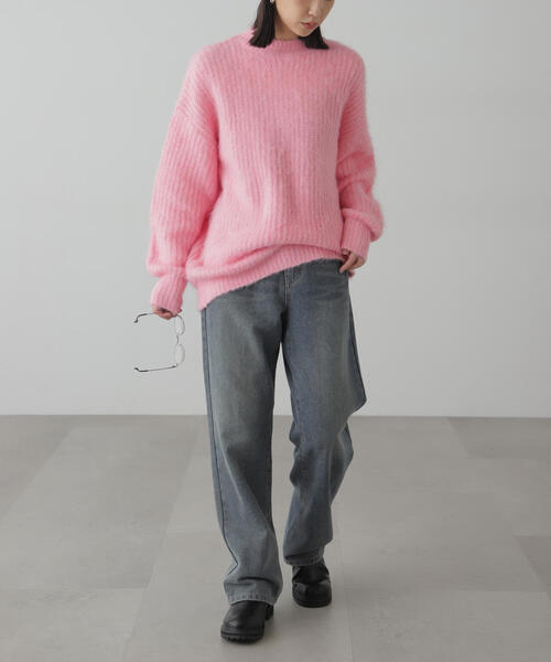 シシクイ　ピンク 長袖ニット セーター Freeサイズ LEPSIM（レプシィム） 長袖ニット FREE ピンク レディース : ZOZOTOWN