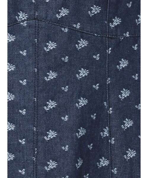 CALNAMUR ワンピース DENIM JACQUARD FLOWER OP/デニム
