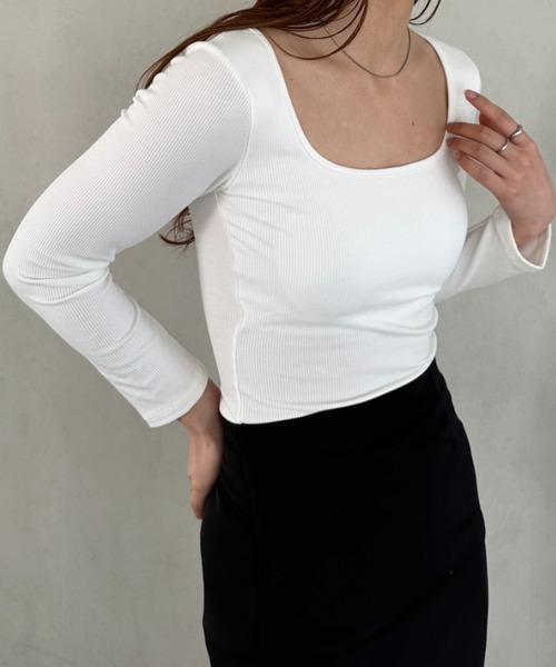 KARTIKA 売れ筋商品|||カルティカ Tシャツ トップス レディース Tops White セール】カップ付き半袖Tシャツ トップスインナー（Tシャツ