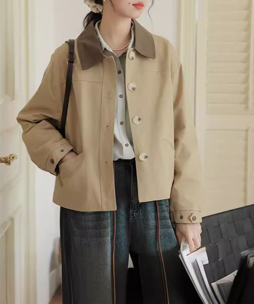 ジャケット・アウター bn BANICO ブルゾン アウター 「Banico」襟切替ジャケット レディース