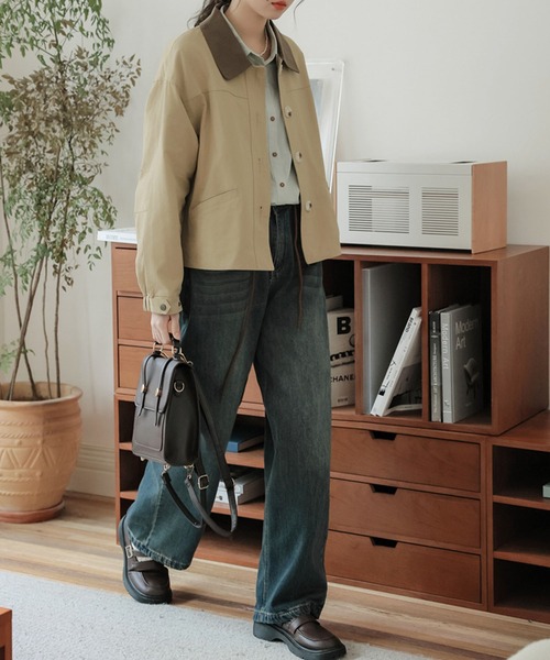 BANICO ブルゾン アウター 「Banico」襟切替ジャケット レディース