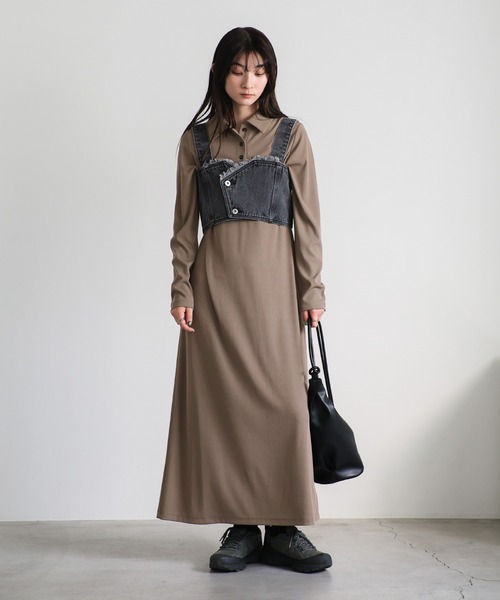 select MOCA（セレクトモカ） ワンピース ポロリブワンピース