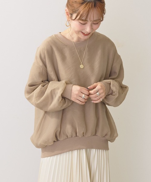 fitmore オーガンジーフリルレイヤードスウェット オーガンジーフリルレイヤードスウェット【宅配便】 | Fit more