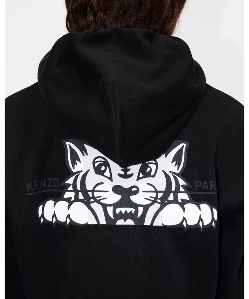 トレーナー スウェット 'KENZO Happy Tiger' ジップ フーディー レディース