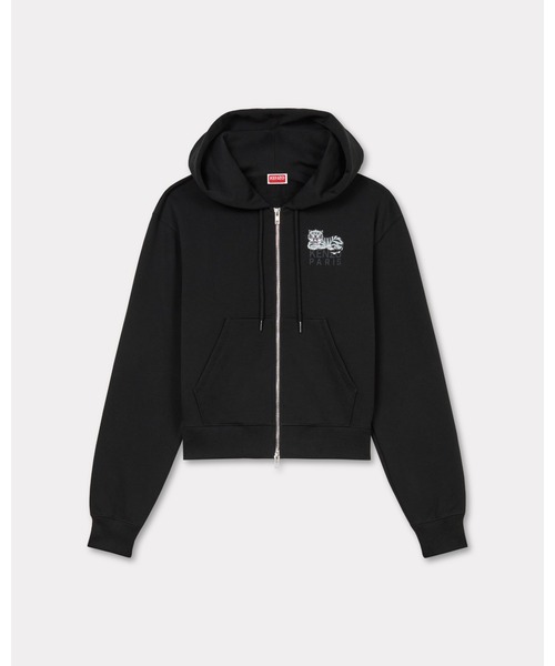KENZO Happy Tiger トレーナー　黒 Kenzo: Black Kenzo Paris 'KENZO Happy Tiger' Embroidered