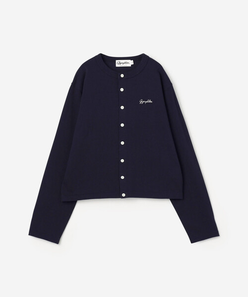 カーディガン Gymphlex | コットン 長袖ショートカーディガン WOMEN レディース GYMPHLEX カーディガン Gymphlex | コットン 長袖ショート