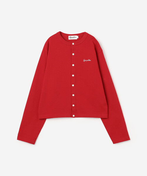 カーディガン Gymphlex | コットン 長袖ショートカーディガン WOMEN レディース GYMPHLEX カーディガン Gymphlex | コットン 長袖ショート