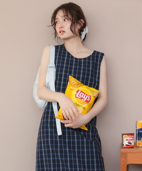 ヴィンテージ　Vintage チェック柄 半袖ロングワンピース　レア　ピンク ビンテージ60's70's○チェック半袖ワンピース○250606z3-w-ssdrs