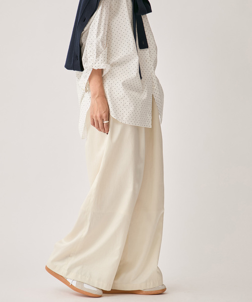 VERMEIL par iena パンツ シルクライクサテン リラックスパンツ
