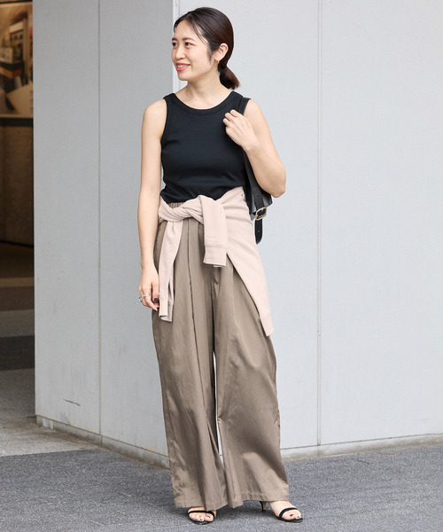 VERMEIL par iena パンツ シルクライクサテン リラックスパンツ