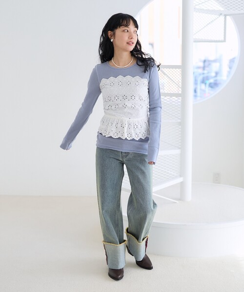 FREAK'S STORE tシャツ メッシュ ロンT/シアートップス