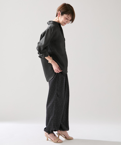 「VERMEIL par iena」 長袖ブラウス 36 ブラック レディース VERMEIL par iena シャツ ブラウス 「L'UNE/リュンヌ」ボウ付き