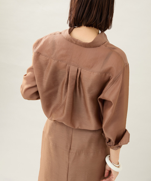 VERMEIL par iena ブラウス シャツ ポリエステルナイロンシアー