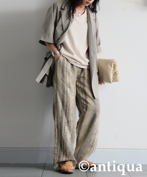 antiqua（アンティカ） パンツ ニュアンス柄パンツ レディース  