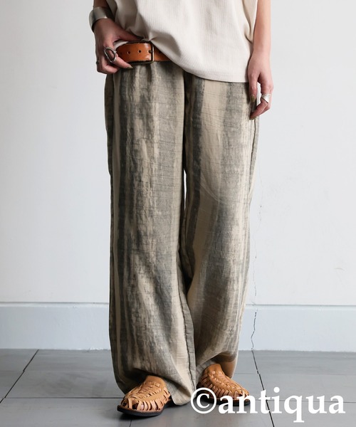 antiqua（アンティカ） パンツ ニュアンス柄パンツ レディース  