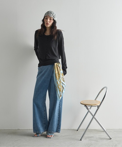 THE Yon スカーフ バンダナ シルクタッチペイズリースカーフ