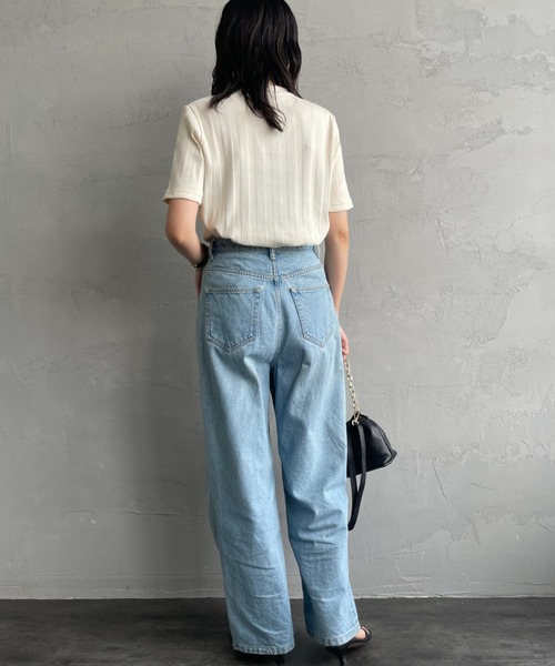 [FRED PERRY/フレッドペリー] クロップド丈 ランダムリブカットソー FRED PERRY/フレッドペリー] クロップド丈 ランダムリブ