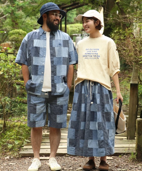 KRIFF MAYER Lady's Collection スカート 「綿100%」インディゴパッチ