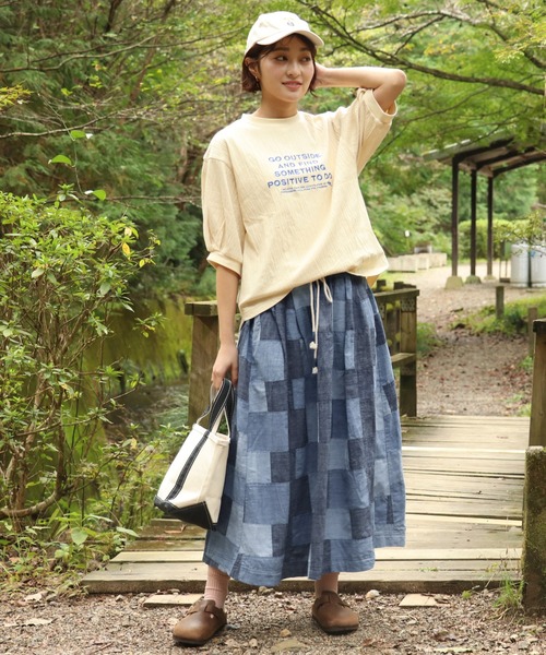 KRIFF MAYER Lady's Collection スカート 「綿100%」インディゴパッチ