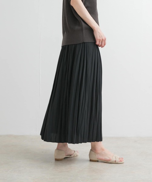 新品◎アーバンリサーチドアーズ◎ランダムプリーツスカート//ブラック URBAN RESEARCH DOORS スカート ランダムプリーツスカート