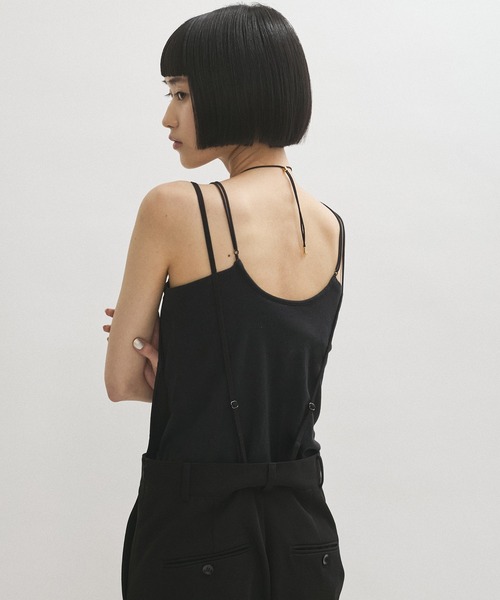 cen. 23aw 2wayサロペット　36 MICHEL KLEIN サロペット オーバーオール ライトサテン2WAY
