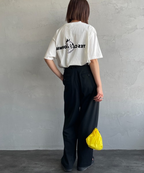 tシャツ 「THE ENDLESS SUMMER/エンドレスサマー」 別注 TES CAL フロッキーロゴプリントTシャツ レディース メンズ The Endless Summer tシャツ 「THE ENDLESS SUMMER/エンドレス