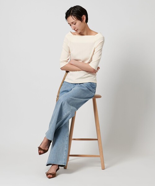 tシャツ スクープドネック ハーフスリーブ カットソー レディース UNITED ARROWS tシャツ スクープドネック ハーフスリーブ