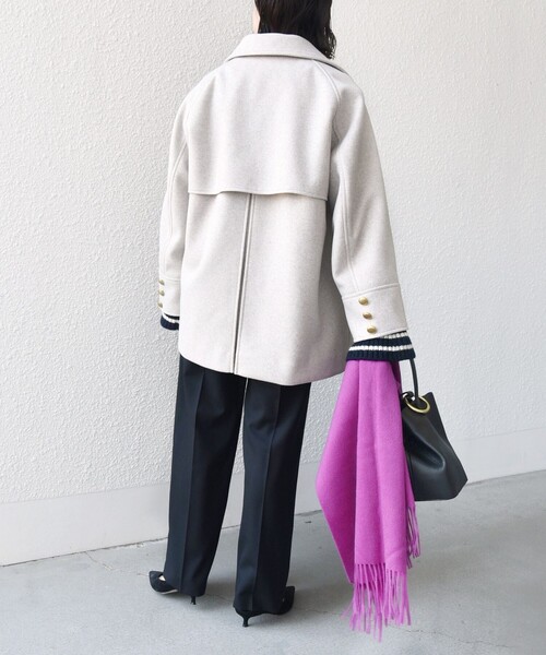 「SHIPS」 ピーコート MEDIUM ナチュラル レディース_画像5