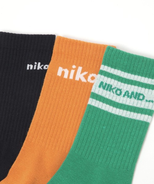 靴下 オリジナル3SETニコロゴソックス レディース | niko and… | 25