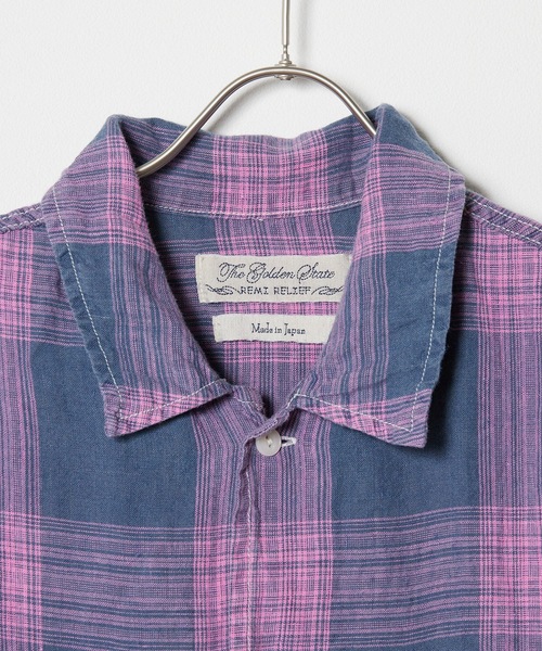 REMI RELIEF（レミ レリーフ） シャツ リネンチェックS/S SHIRT 半袖