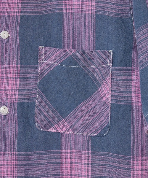 REMI RELIEF（レミ レリーフ） シャツ リネンチェックS/S SHIRT 半袖