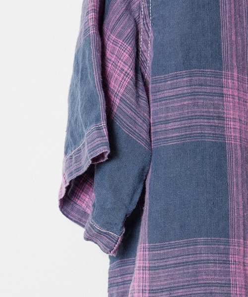 REMI RELIEF（レミ レリーフ） シャツ リネンチェックS/S SHIRT 半袖